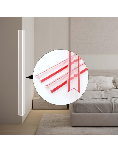 Protectores de Esquinas Transparentes Coengwui 3Pcs 0.88m L