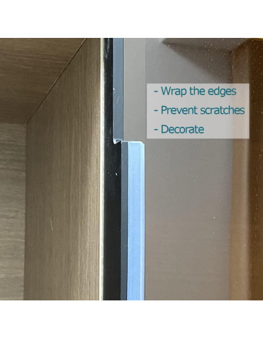 Bisel de Goma Transparente Tintvent 20 pies para Bordes 2.3-3.8 mm