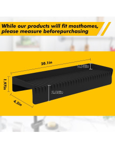 Protector de Borde de Silicona TAEYONK 10.16x50.8cm Negro 2