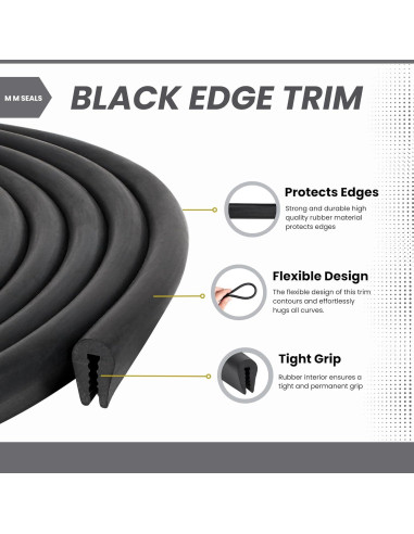 Bisel de goma Seal Rubber 3.05m para protección de bordes