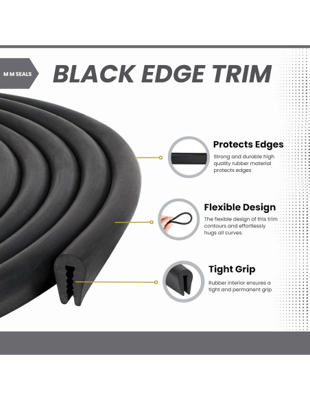 Bisel de goma Seal Rubber 3.05m para protección de bordes