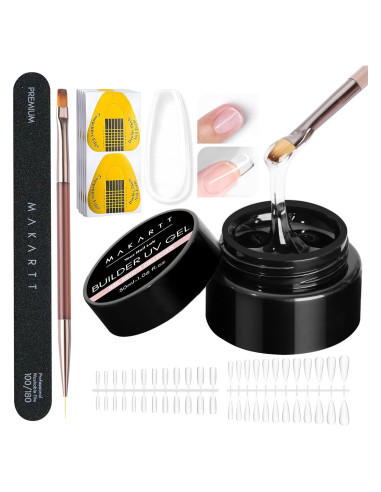 Kit de Gel Constructor Transparente Makartt 30g - Uñas Duraderas
