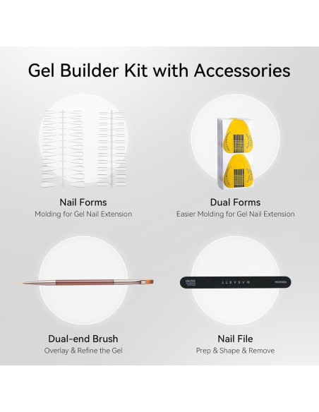 Kit de Gel Constructor Transparente Makartt 30g - Uñas Duraderas