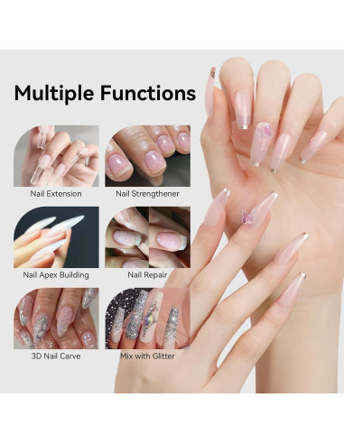 Kit de Gel Constructor Transparente Makartt 30g - Uñas Duraderas