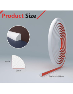 Moldura Flexible de Silicona Socein 299.72 cm Blanca 2