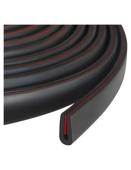 Bisel de Goma EPDM Autoadhesivo Negro 1/16" x 3.05m YANRUIPRO