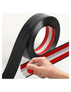 Moldura Autoadhesiva Protectora de Esquinas Coengwui 5m x 2cm Negro Mate