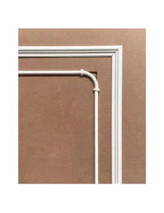 Moldura de Pared Autoadhesiva Maydos 1.5cm x 3m Blanca