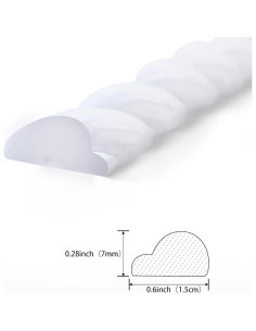 Moldura autoadhesiva flexible Taaizau 5m x 1.5cm blanca 2