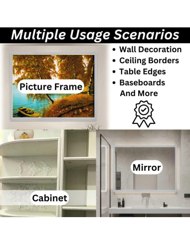 Moldura autoadhesiva flexible Maxiroc 3.05 m x 2.03 cm