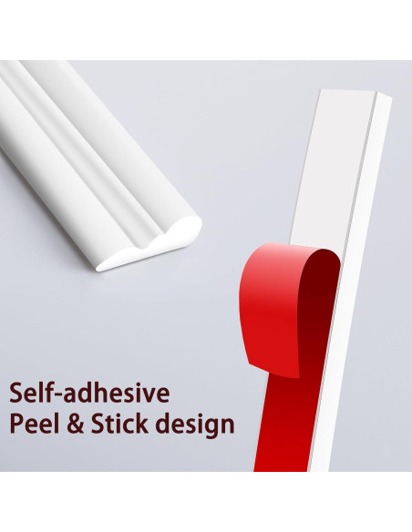 Moldura de Decoración de Pared Autoadhesiva moonoom 20 pies