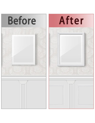 Moldura de Decoración de Pared Autoadhesiva moonoom 20 pies