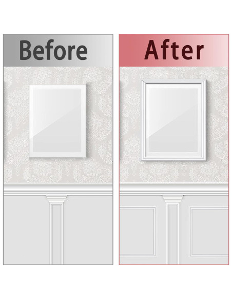 Moldura de Decoración de Pared Autoadhesiva moonoom 20 pies