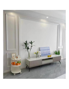 Moldura de Pared Autoadhesiva LaRolls 0.9in x 5m Blanca 2