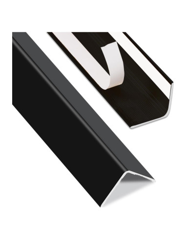 Protectores de Esquinas de Aluminio QDYMXUN 130cm Negro Mate 2pcs