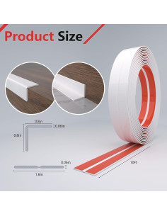 Moldura de Pared Autoadhesiva Socein 3.05m x 4.06cm Blanca 2