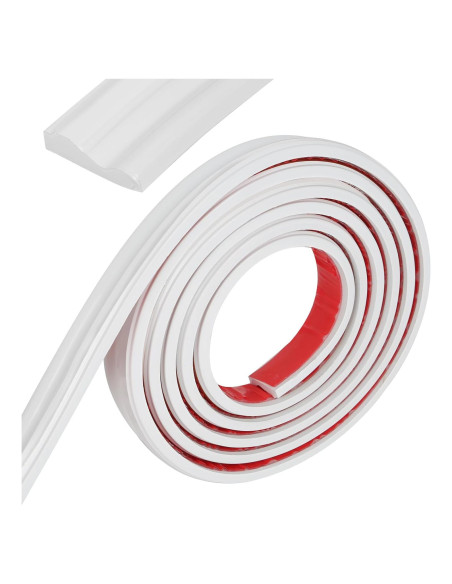 Moldura de Recorte de Pared Autoadhesiva Buulea 3m PVC Blanco Moldura de Recorte de Pared Autoadhesiva Buulea 3m PVC Blanco