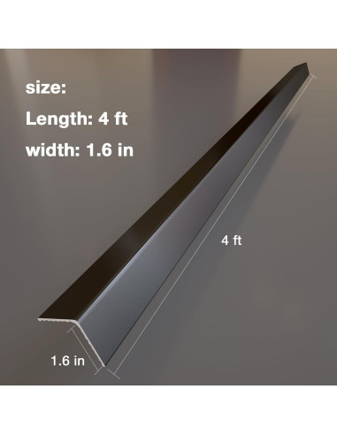 Protectores de Esquinas NeatiEase de Aluminio Negro 1.22m 2pcs