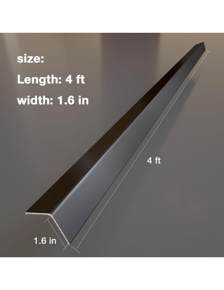 Protectores de Esquinas NeatiEase de Aluminio Negro 1.22m 2pcs