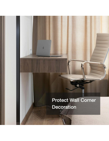 Protectores de Esquinas NeatiEase de Aluminio Negro 1.22m 2pcs