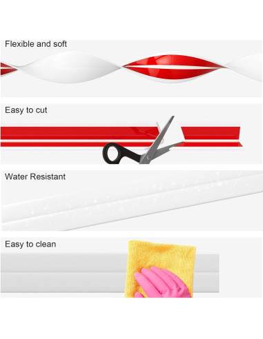 Moldura de Esquina Flexible Raycity 36 Pies Blanco PVC