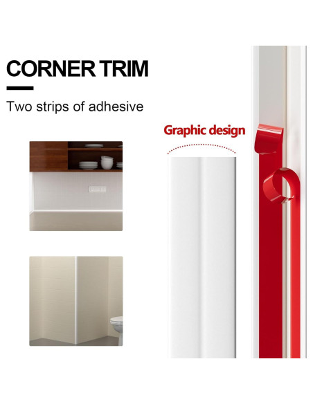 Moldura de Esquina Flexible Raycity 36 Pies Blanco PVC