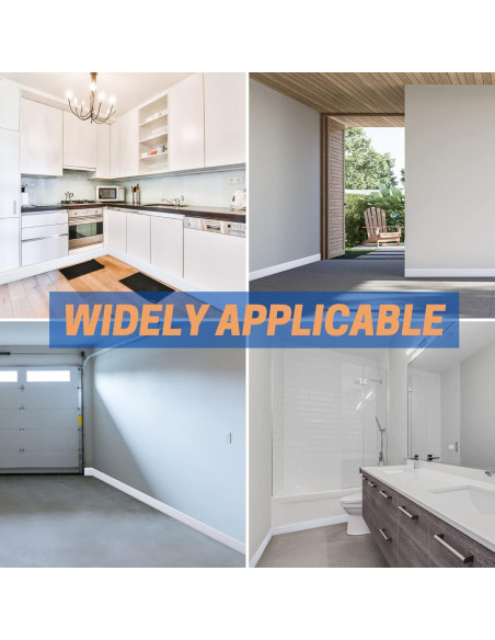 Moldura de Zócalo Flexible COUKIU 10.16 cm x 3.05 m Blanca