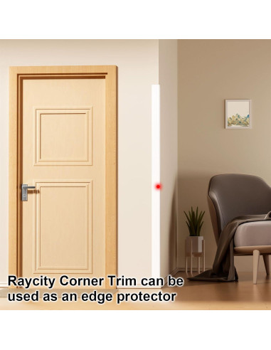 Moldura de Esquina Flexible Raycity 36 Pies Blanco PVC