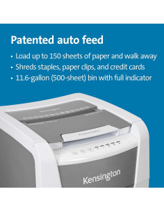 Trituradora de Papel Kensington 150 Hojas Micro Corte 2