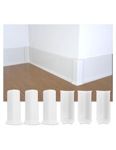 Bloques de Esquina Autoadhesivos COUKIU 10.16cm Blancos 6 Piezas