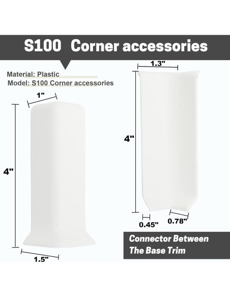 Bloques de Esquina Autoadhesivos COUKIU 10.16cm Blancos 6 Piezas