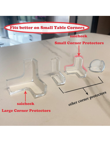 12 Protectores de Esquinas de Silicona saicheek Transparente