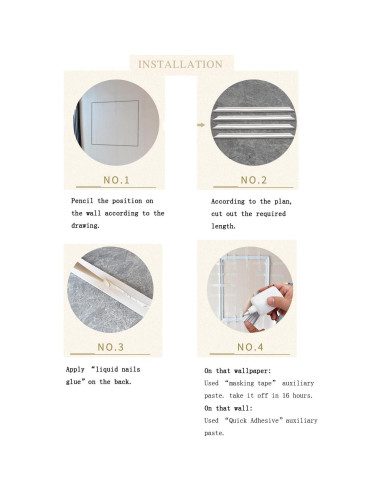 Moldura Flexible de PVC 1.6cm x 292cm para Muebles y Fotos