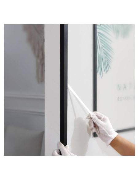 Guardias de Esquina de Aluminio Gaahing 3Pcs 0.9m Negro Mate