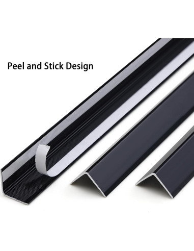 Guardias de Esquina de Aluminio Gaahing 3Pcs 0.9m Negro Mate