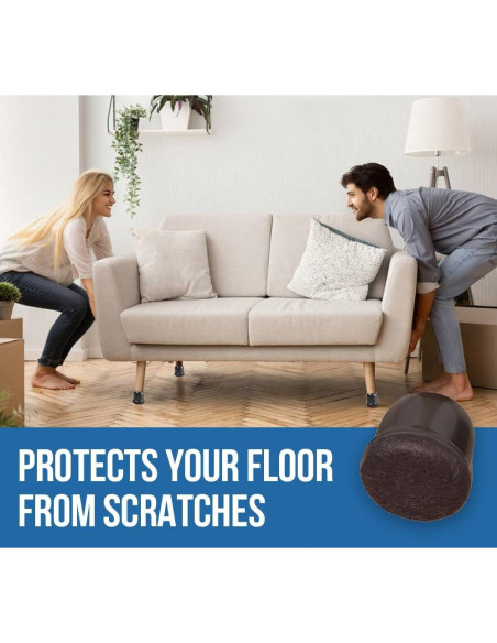 24 Protectores de Suelo MOYOHIM para Patas de Sillas Extra Pequeñas