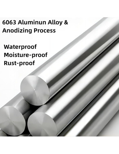 Guardias de Esquina de Aluminio Gaahing 3Pcs 0.9m Negro Mate