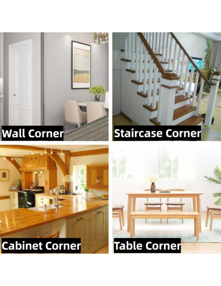 Guardias de Esquina de Aluminio Gaahing 3Pcs 0.9m Negro Mate