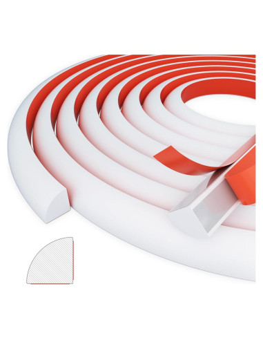 Moldura Cuarterona Flexible Pionasuicg 299.72 cm Silicona Blanca