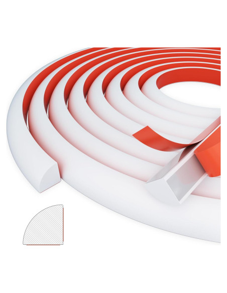 Moldura Cuarterona Flexible Pionasuicg 299.72 cm Silicona Blanca