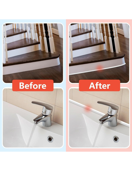 Moldura Cuarterona Flexible Pionasuicg 299.72 cm Silicona Blanca