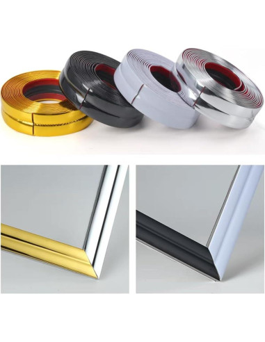 Moldura Autoadhesiva Flexible LaRolls 6.1m Plata Mate