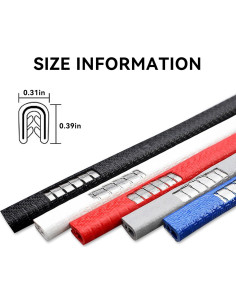 Protector de Bordes de Puerta de Coche Couslcd 1.52m Goma Gris 2