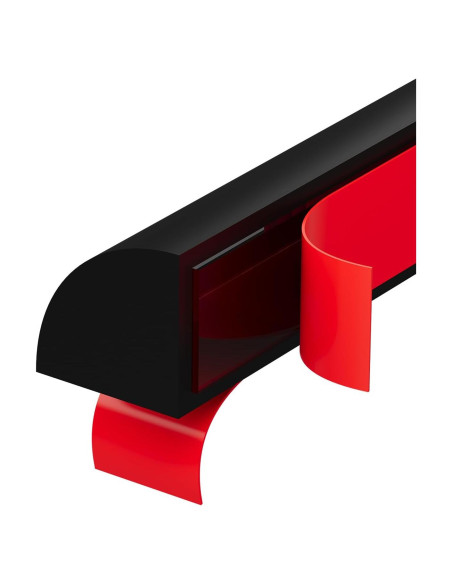 Moldura Flexible Autoadhesiva VallisCo 198 cm Negra Silicona