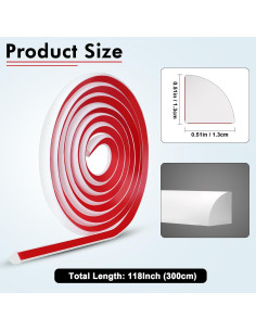 Moldura Redonda de Silicona LOQOMI 3m Blanca Impermeable 2