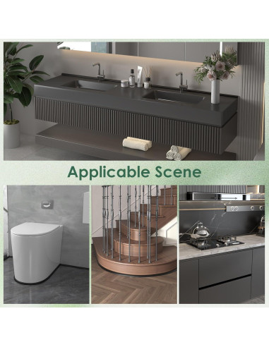 Moldura Flexible Autoadhesiva VallisCo 198 cm Negra Silicona