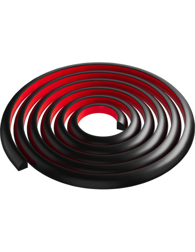 Moldura Flexible Autoadhesiva VallisCo 198 cm Negra Silicona