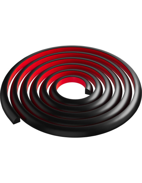 Moldura Flexible Autoadhesiva VallisCo 198 cm Negra Silicona