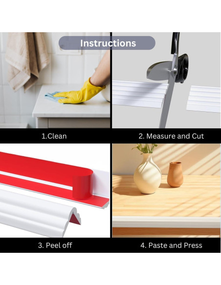 Moldura de Esquina Flexible Autoadhesiva Boorika 6.1m TPE