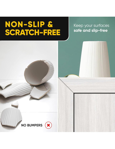 20 Tiras de Silicona Transparente Vellax 7.1 cm x 1 cm Antideslizantes